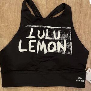 NWT LULULEMON Energy Bra High-Neck Longline Med Support CURTIS BLACK Perfect NEW